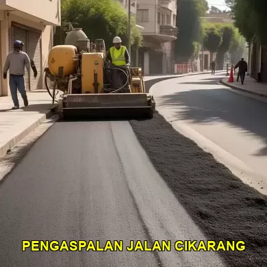 pengaspalan jalan Cikarang